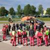 Bei einer Höhenrettungsübung im Legoland trainierten Einheiten der Berufsfeuerwehren München und Augsburg, die SAR-Bundeswehr-Helikopter-Staffel aus Niederstetten sowie das Hubschrauberunterstützungsteam aus Neuburg an der Donau Hand in Hand mit Teams des Freizeitparks Resorts.